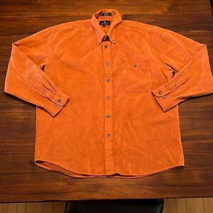 Enro Burnt Orange Long Sleeve Button Down Shirt Men’s Large